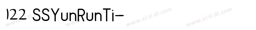 122 SSYunRunTi字体转换